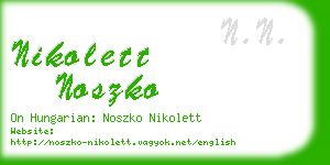 nikolett noszko business card